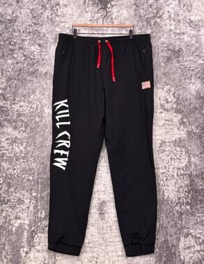 Kill Crew Sweatpants 3XL Mens Black Nylon Jogger